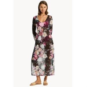 NWT SEA LEVEL BELLE MESH MAXI DRESS COVER UP, MEDIUM